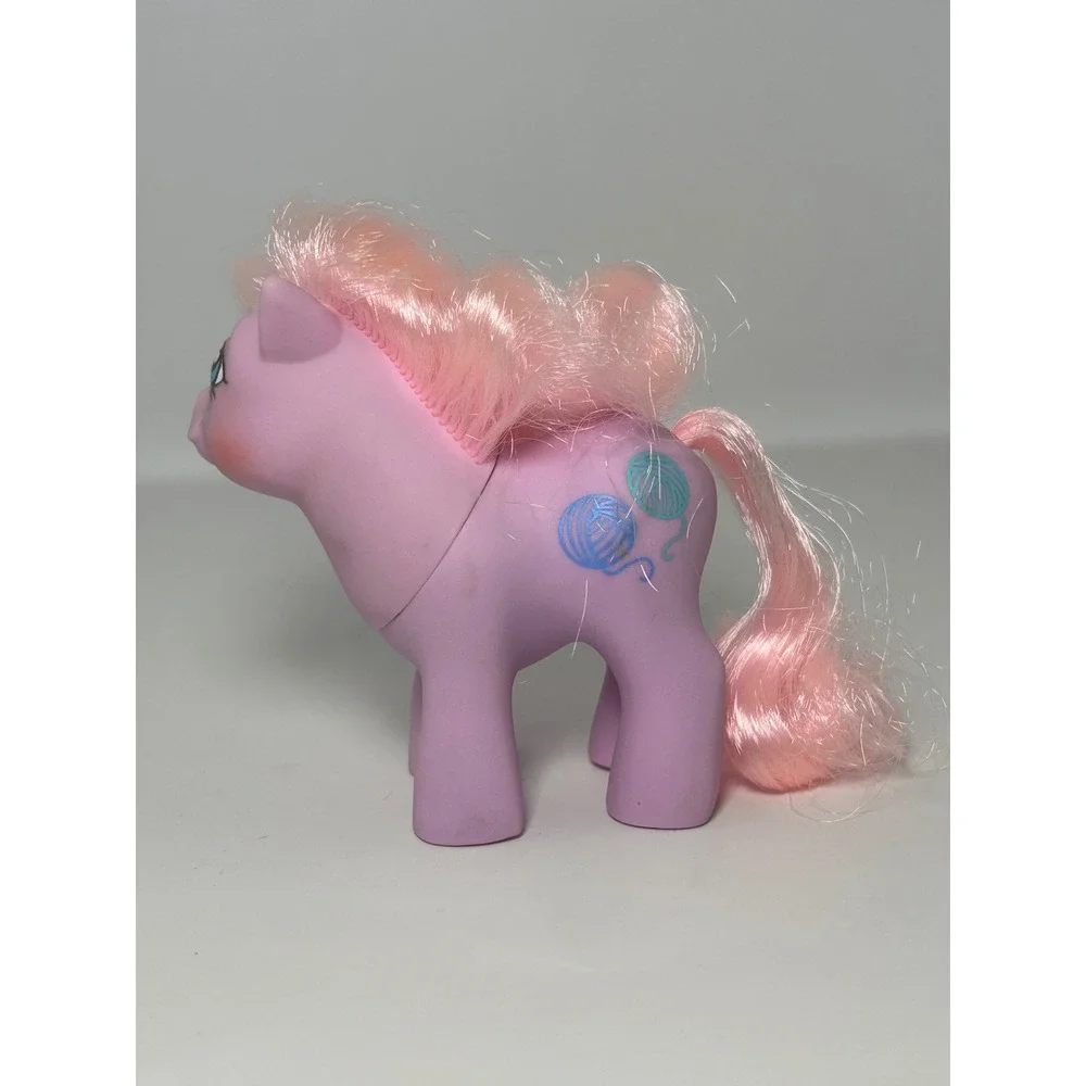 Vintage My Little Pony G1 Baby Fleecy Lavender Pink Yarn Balls‎ Hasbro 1984
